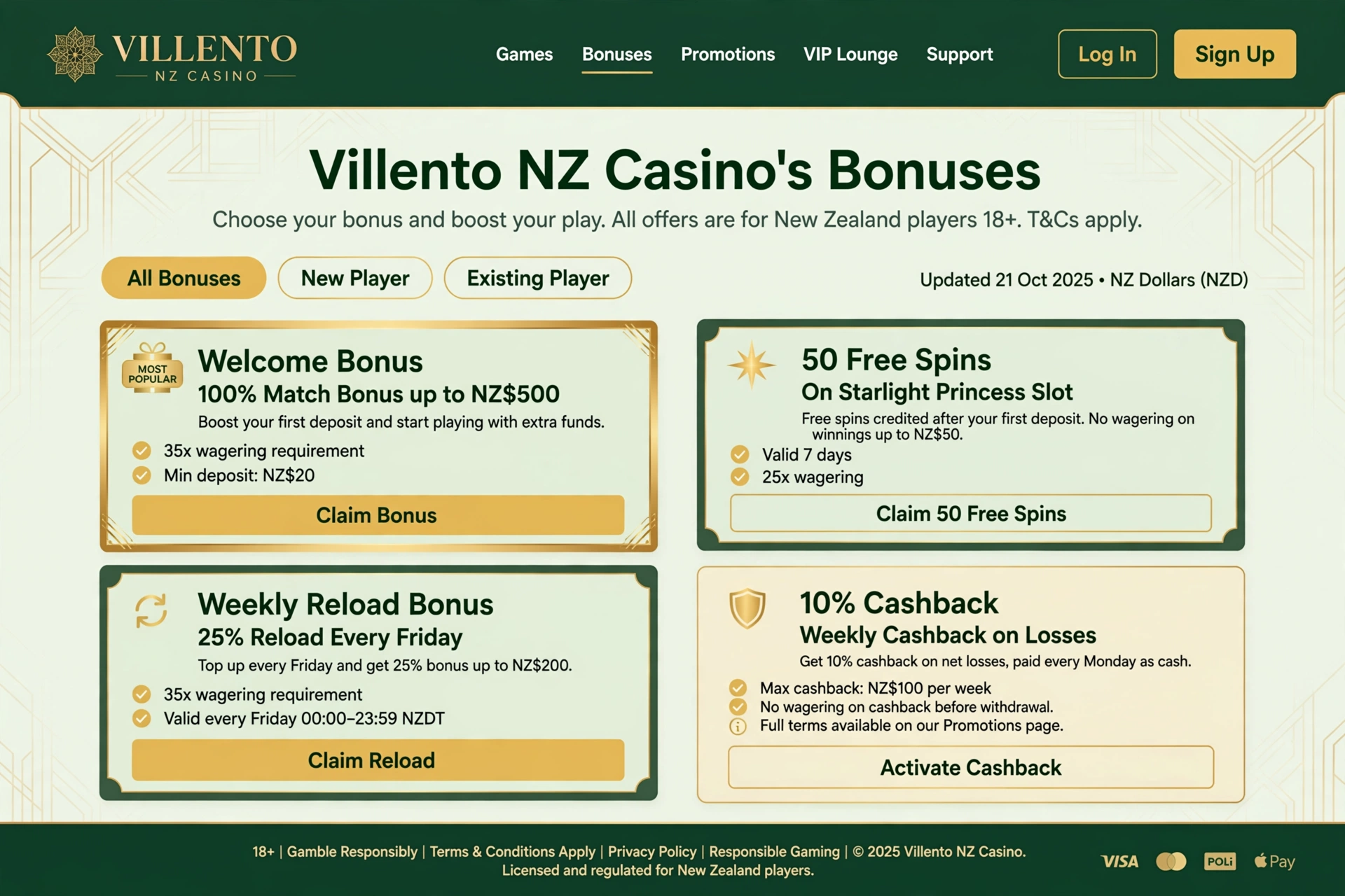 villento nz casino's bonuses — complete guide for kiwi players